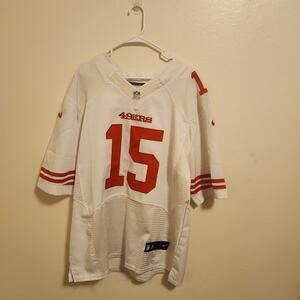 NFL Jersey SF 49ers 15 Michael Crabtree White Sz 48 On Field